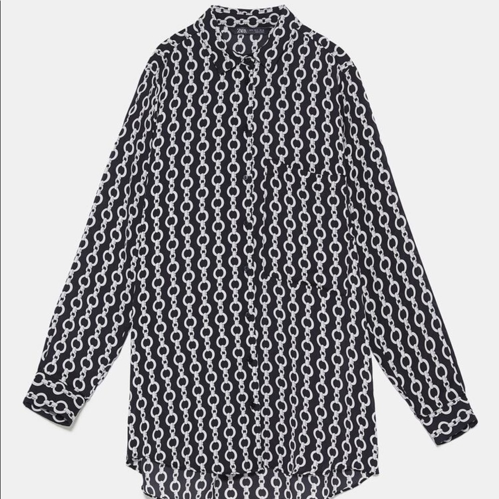 Zara Satin Chain Blouse